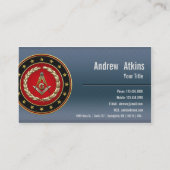 Carte De Visite [154] Carré maçonnique et compas [3e degré] (Dos)