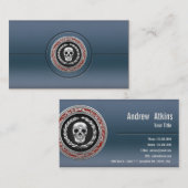 Carte De Visite [154] Crâne d'argent (Devant / Derrière)