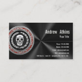 Carte De Visite [154] Crâne d'argent (Dos)