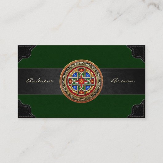Carte De Visite [154] Croix celtique [Or+Émail] (Devant)