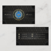 Carte De Visite [154] Garde côtière : Capitaine (CAPT) (Devant / Derrière)