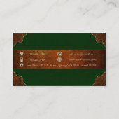 Carte De Visite [154] Monogramme AA [laiton + cuir] (Dos)