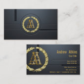 Carte De Visite [154] Monogramme AA [Or] (Devant / Derrière)