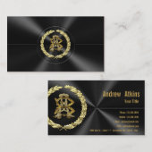 Carte De Visite [154] Monogramme AB & BA [Or] (Devant / Derrière)