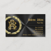 Carte De Visite [154] Monogramme AB & BA [Or] (Dos)