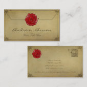 Carte De Visite [154] Monogramme [Sceau de cire] (Devant / Derrière)