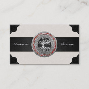 Carte De Visite [154] Treasure Trove : Celtic Tree of Life [Argent