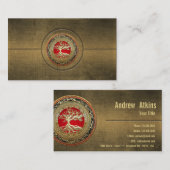 Carte De Visite [154] Treasure Trove : Celtic Tree of Life [Or] (Devant / Derrière)