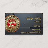 Carte De Visite [154] Treasure Trove : Celtic Tree of Life [Or] (Dos)