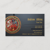 Carte De Visite [154] Trésors celtiques - Trois Chiens sur l'or (Dos)