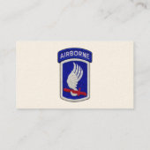 Carte De Visite 173e Brigade aéroportée Soldats du ciel patch (Dos)