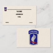 Carte De Visite 173e Brigade aéroportée Soldats du ciel patch (Devant / Derrière)