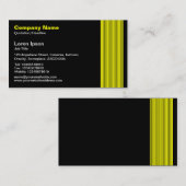 Carte De Visite 17 lignes - blanc et jaune sur noir (Devant / Derrière)
