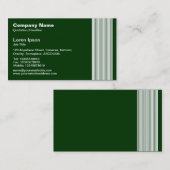 Carte De Visite 17 lignes - Blanc sur Dk Green (Devant / Derrière)