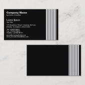 Carte De Visite 17 lignes - Blanc sur noir (Devant / Derrière)