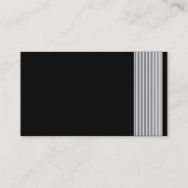 Carte De Visite 17 lignes - Blanc sur noir (Dos)