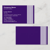 Carte De Visite 17 lignes - Blanc sur violet profond (Devant / Derrière)