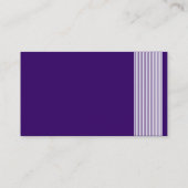 Carte De Visite 17 lignes - Blanc sur violet profond (Dos)