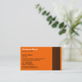 Carte De Visite 17 lignes - orange (Debout devant)