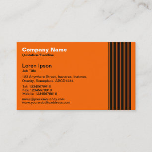 Carte De Visite 17 lignes - orange