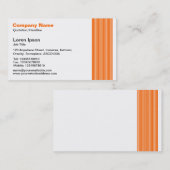 Carte De Visite 17 lignes - orange (Devant / Derrière)