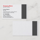 Carte De Visite 17 lignes - Platine (Devant / Derrière)