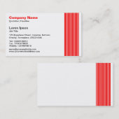 Carte De Visite 17 lignes - Rouge (Devant / Derrière)