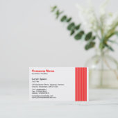 Carte De Visite 17 lignes - Rouge (Debout devant)