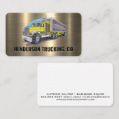 Carte De Visite 18 Camionnage à roues | Or métallique (Devant / Derrière)