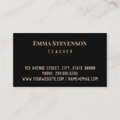 Carte De Visite 19 Rose vert, abstrait, motif, rose et vert (Dos)