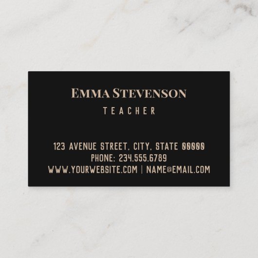 Carte De Visite 19 Rose vert, abstrait, motif, rose et vert (Dos)