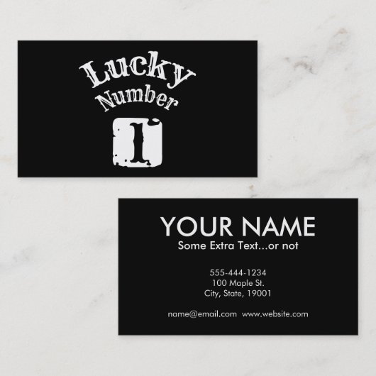 Carte De Visite 1 - Chance Numéro 1 Chuck (Devant / Derrière)