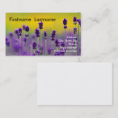 Carte de visite 1 de lavande (Devant / Derrière)