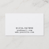 Carte De Visite #1A de cuivre balayé (Dos)