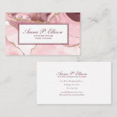 Carte De Visite 1A Rose Vidage Et Parties scintillant Or (Devant / Derrière)