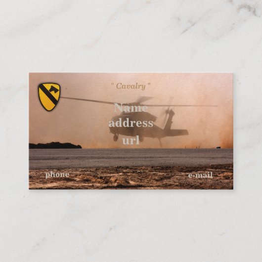 Carte De Visite 1ère 7e division de cavalerie (Devant)