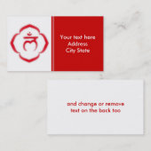 Carte De Visite 1ère Chakra (la chakra racine) (Devant / Derrière)