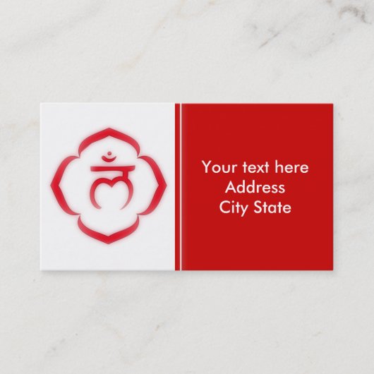 Carte De Visite 1ère Chakra (la chakra racine) (Devant)