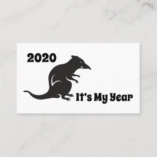 Carte De Visite 2020 Mon année de rat (Devant)