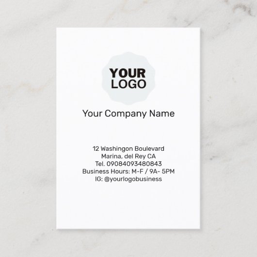 Carte De Visite 2024 Calendrier SUNDAY Outil promotionnel vertical (Devant)