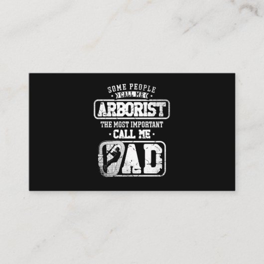 Carte De Visite 21.Arboriste pour une trée (Devant)