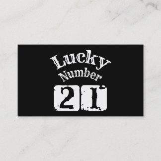 Carte De Visite 21 - Lucky Numéro 21 Chuck