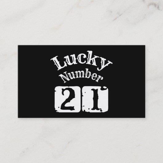 Carte De Visite 21 - Lucky Numéro 21 Chuck (Devant)