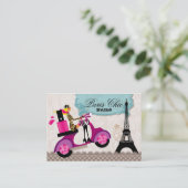 Carte De Visite 232 Nail Salon Scooter Paris Tour Eiffel (Debout devant)