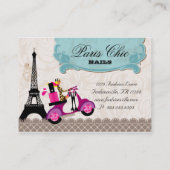 Carte De Visite 232 Nail Salon Scooter Paris Tour Eiffel (Dos)