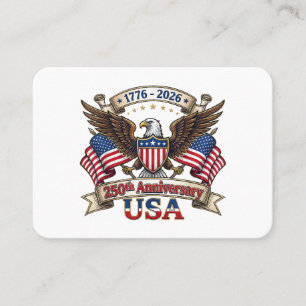 Carte De Visite 250 Ans Américain 250e 4 Juillet Anniversaire 1