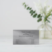 Carte de visite 2,0 en métal - argent (Debout devant)