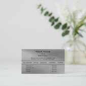 Carte de visite 2,0 en métal - barre argentée (Debout devant)