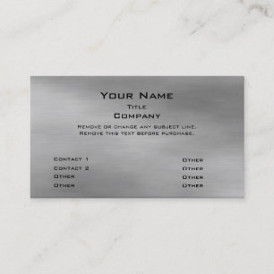 Carte de visite 2,0 en métal - prime argentée
