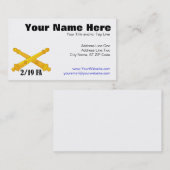 Carte De Visite 2/19 artillerie de campagne (Devant / Derrière)